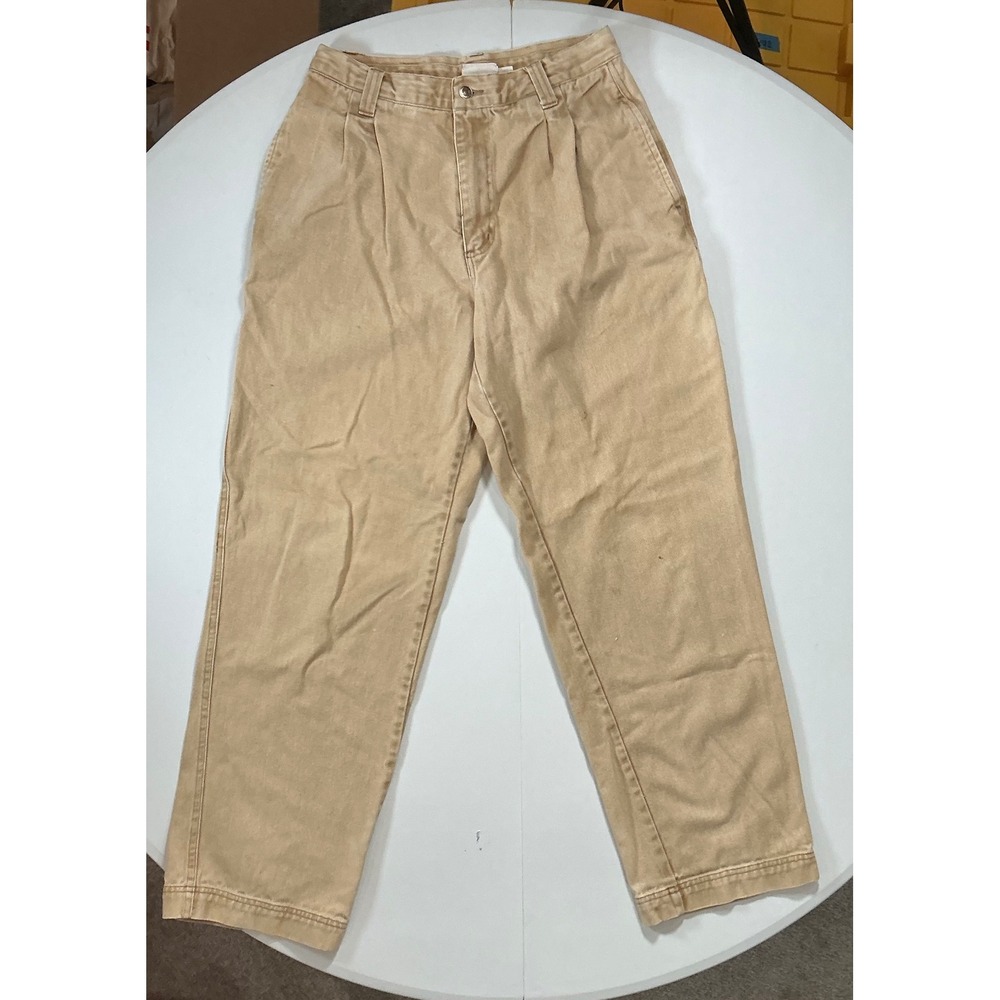 VTG Y2K Helly Hansen Pleated Pants 32 Tan Cotton Twill Gorpcore Workwear Hiking